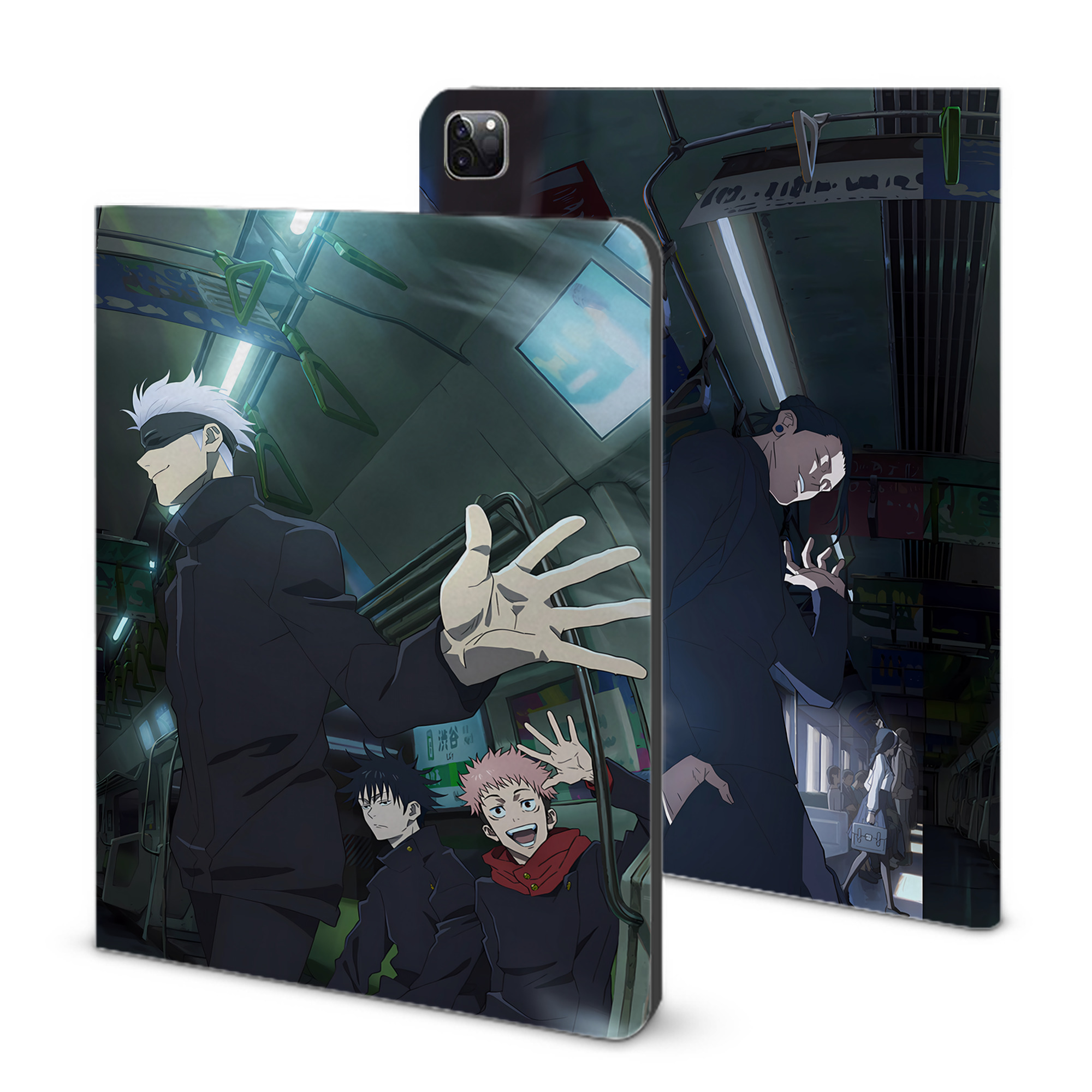 （画像用） 呪術廻戦 Jujutsu Kaisen IPad ケース ブック型 PUレザー TPU 耐衝撃 軽量 薄型 ペン収納なし 全面保護 IPad 各モデル対応